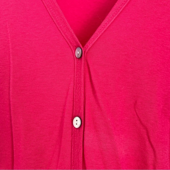 🎯3/$10 Talbots 100% Cotton Button Up Lightweight Cardigan Top Medium - Picture 5 of 7